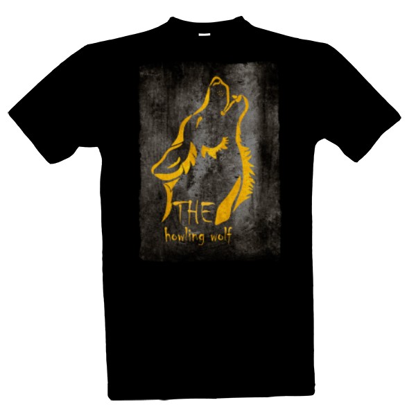 Tričko s potiskem The howling wolf